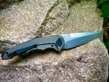 OneSam, Titanium with Bronze Anodized Stonewash Finish, CPM-20CV, Stonewash Finish Blade