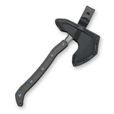 Ps2 Axe, AEB-L Steel, Unidirectional Carbon Fiber Handles, Stonewash Finish, Blue Anodized Bolts