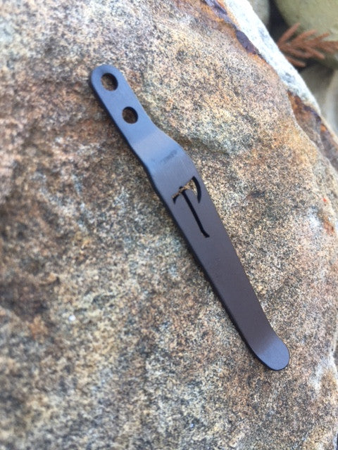 Pocket Clip w/ Axe Logo, DLC Black