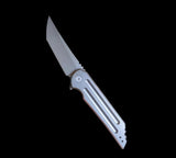 Kwaiback MK6, Titanium w/ Fullers, Beadblast Stonewash Finish, M390 Blade Steel, Beadblast Stonewash Finish