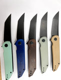 Juma Blue Radford - Titanium and Juma Blue Snake, CPM-20CV, DLC Black Stonewash Blade