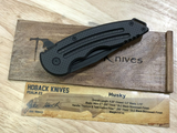 Black/CF/Black Husky, Titanium w/ DLC Black Stonewash Finish, Carbon Fiber Twill, Nitro-V Blade Steel, DLC Black Stonewash Finish
