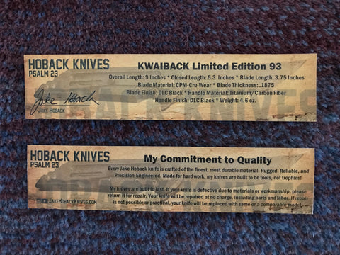 Certificate of Authenticity (COA) Replacement