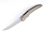 Sliver, Titanium, Bronze Anodized Finish, CPM-20CV Blade Steel, Grey Stonewash Finish