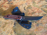 Kwaiback Fixed Blade, Micarta Handle, S35VN Blade Steel, DLC Black Fallout Finish