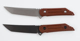 Kwaiback Fixed Blade, Micarta Handle, S35VN Blade Steel, DLC Black Fallout Finish