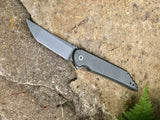 Kwaiback MK5.1 Folder, Titanium with Smooth Sides, CPM-20CV Blade Steel, Stonewash Finish