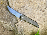 Kwaiback MK5 Folder, Titanium with Smooth Sides, Nitro-V Blade Steel, Bronze Anodized/Stonewash Finish