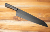 Tactical Kitchen Knives, Set of 3, Carbon Fiber Handles, PVD Black Blades