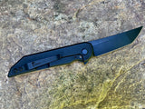 Bone Linen Radford - Titanium and Bone Linen Micarta, CPM-20CV, DLC Black Stonewash Blade