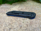 Juma Blue Radford - Titanium and Juma Blue Snake, CPM-20CV, DLC Black Stonewash Blade