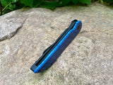 Juma Blue Radford - Titanium and Juma Blue Snake, CPM-20CV, DLC Black Stonewash Blade